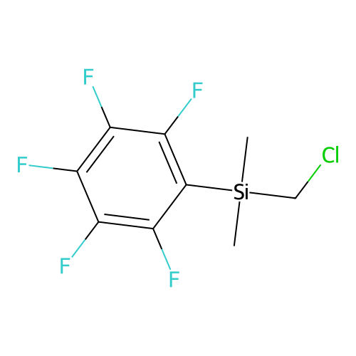 (Chloromethyl)dimethyl(pentafluorophenyl)silane structure