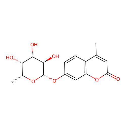 7-((6-Deoxy-beta-D-galactopyranosyl)oxy)-4-methyl-2H-1-benzopyran-2-one structure