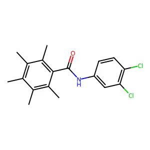 N-(3,4-dichlorophenyl)-2,3,4,5,6-pentamethylbenzamide structure