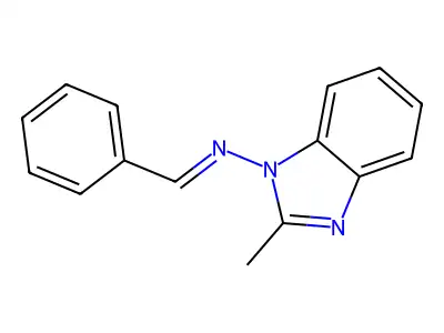 2-methyl-N-[(E)-phenylmethylidene]-1H-benzimidazol-1-amine structure