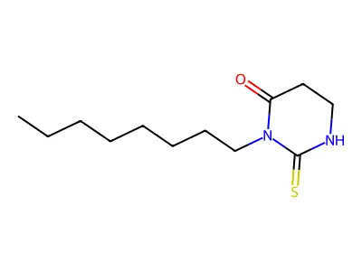 Hydrouracil, 3-octyl-2-thio- structure