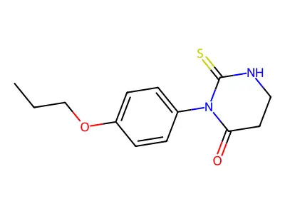 3-(4-Propoxyphenyl)-2-sulfanylidene-1,3-diazinan-4-one structure