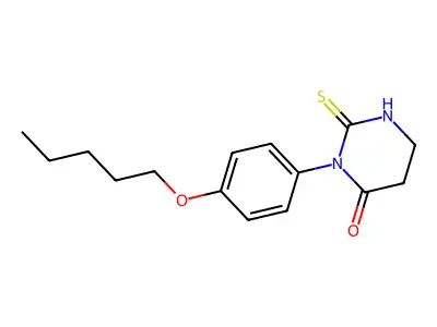 3-(4-Pentoxyphenyl)-2-sulfanylidene-1,3-diazinan-4-one structure