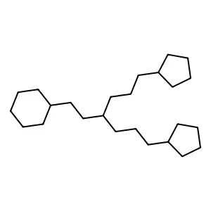 1,7-Dicyclopentyl-4-(2'-cyclohexylethyl)heptane structure