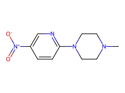1-Methyl-4-(5-nitropyridin-2-yl)piperazine structure