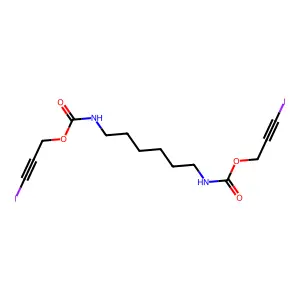 Carbamic acid, hexamethylenedi-, bis(3-iodo-2-propynyl) ester structure