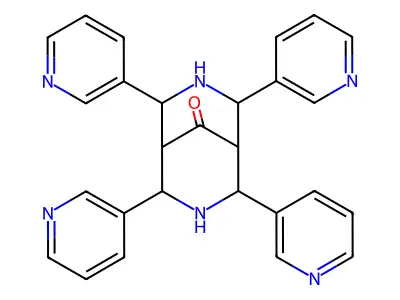 2,4,6,8-Tetrapyridin-3-yl-3,7-diazabicyclo[3.3.1]nonan-9-one structure