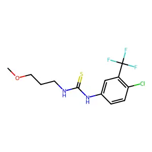 1-[4-Chloro-3-(trifluoromethyl)phenyl]-3-(3-methoxypropyl)thiourea structure