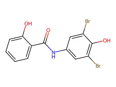 Benzamide, N-(3,5-dibromo-4-hydroxyphenyl)-2-hydroxy- structure