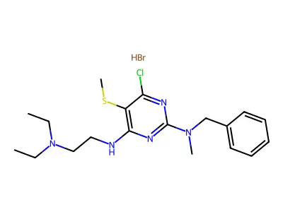 6-Chloro-N4-(2-(diethylamino)ethyl)-N2-methyl-N2-(phenylmethyl)-2,4-pyrimidinediamine HBr structure