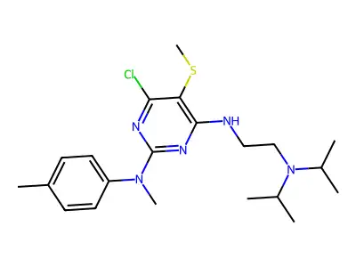 2,4-Pyrimidinediamine, N(sup 4)-(2-(bis(1-methylethyl)amino)ethyl)-6-chloro-N(sup 2)-methyl-N(sup 2)-(4-methylphenyl)-5-(methylthio)- structure