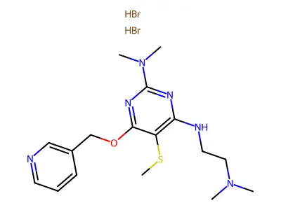2,4-Pyrimidinediamine, N(sup 4)-(2-(dimethylamino)ethyl)-N(sup 2),N(sup 2)-dimethyl-5-(methylthio)-6-(3-pyridinylmethoxy)-, dihydrobromide structure