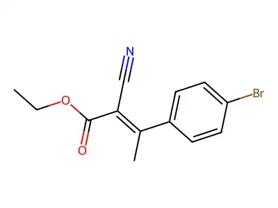 3-[4-Bromophenyl]-2-cyano-but-2-enoic acid ethyl ester structure