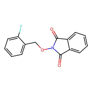 2-[(2-fluorobenzyl)oxy]-1H-isoindole-1,3(2H)-dione structure