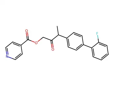 3-(2'-Fluoro(1,1'-biphenyl)-4-yl)-2-oxobutyl 4-pyridinecarboxylate structure