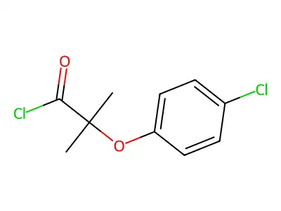 2-(4-Chlorophenoxy)-2-methylpropanoyl chloride structure