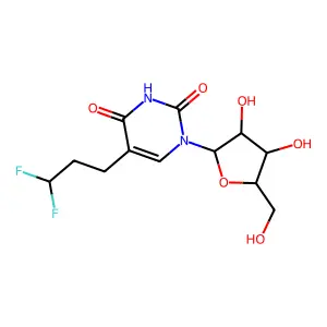 Uridine,3-difluoropropyl)- structure