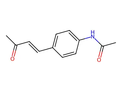 N-[4-(3-oxobut-1-enyl)phenyl]acetamide structure