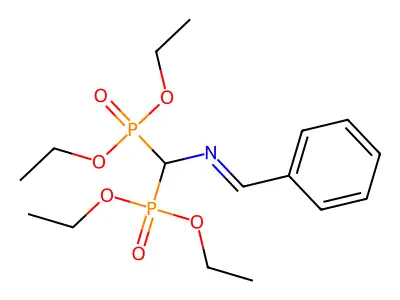 Tetraethyl-(N-benzylideneaminomethylene)bisphosphonate, stabilized structure