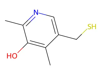3-Pyridinol, 2,4-dimethyl-5-mercaptomethyl- structure