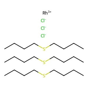 Rhodium, trichlorotris[1,1'-thiobis[butane]]- structure