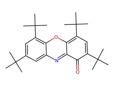 1H-Phenoxazin-1-one, 2,4,6,8-tetrakis(1,1-dimethylethyl)- structure