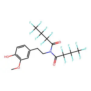 Butanamide, 2,2,3,3,4,4,4-heptafluoro-N-(2,2,3,3,4,4,4-heptafluoro-1-oxobutyl)-N-[2-(4-hydroxy-3-methoxyphenyl)ethyl]- structure