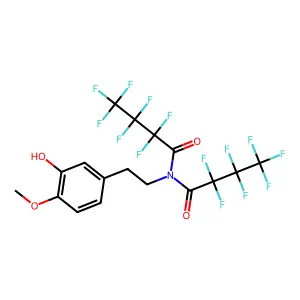 2,2,3,3,4,4,4-Heptafluoro-N-(2,2,3,3,4,4,4-heptafluorobutanoyl)-N-[2-(3-hydroxy-4-methoxyphenyl)ethyl]butanamide structure