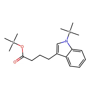 1H-Indole-3-butanoic acid, 1-(trimethylsilyl)-, trimethylsilyl ester structure