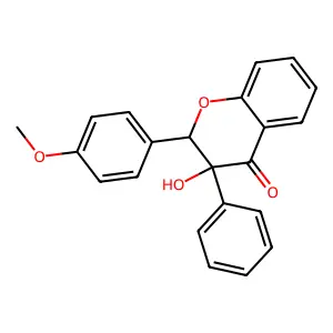 2,3-Dihydro-3-hydroxy-2-(4-methoxyphenyl)-3-phenyl-4H-1-benzopyran-4-one structure