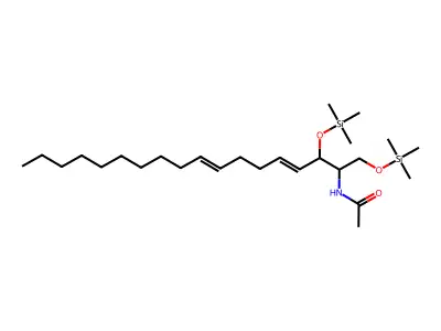 Acetamide, N-[2-[(trimethylsilyl)oxy]-1-[[(trimethylsilyl)oxy]methyl]-3,7-heptadecadienyl]- structure