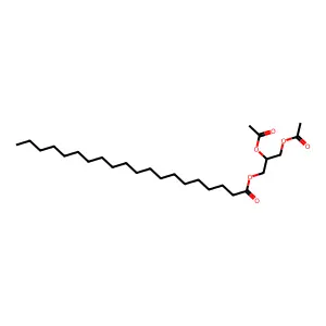 Eicosanoic acid, 2,3-bis(acetyloxy)propyl ester structure