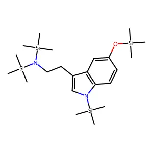 1H-Indole-3-ethanamine, N,N,1-tris(trimethylsilyl)-5-[(trimethylsilyl)oxy]- structure