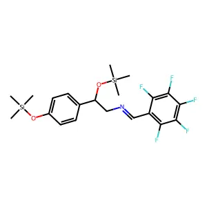 Benzeneethanamine, N-[(pentafluorophenyl)methylene]-.beta.,4-bis[(trimethylsilyl)oxy]- structure