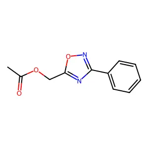 Oxadiazole-5-methanol, 1,2,4-, 3-phenyl-, acetate structure