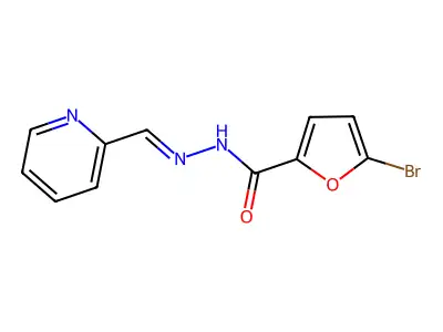 5-bromo-N'-(pyridin-2-ylmethylene)-2-furohydrazide structure
