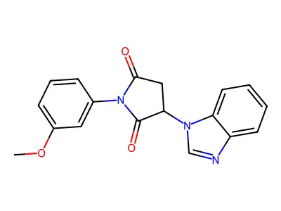 3-(1H-benzimidazol-1-yl)-1-(3-methoxyphenyl)pyrrolidine-2,5-dione structure