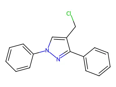 4-(chloromethyl)-1,3-diphenyl-1H-pyrazole structure