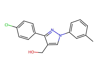 (3-(4-Chlorophenyl)-1-(3-methylphenyl)-1H-pyrazol-4-YL)methanol structure