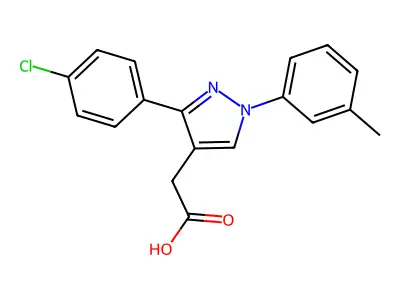 3-(4-Chlorophenyl)-1-phenyl-1H-pyrazole-4-acetonitrile structure
