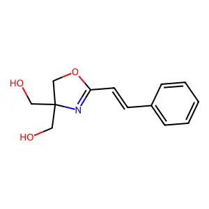 (2-Styryl-4,5-dihydrooxazole-4,4-diyl)dimethanol structure