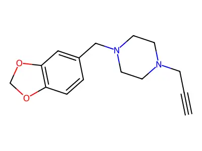 Piperazine, 1-(3,4-methylenedioxybenzyl)-4-(2-propynyl)- structure