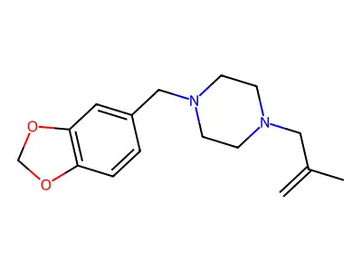 Piperazine, 1-(2-methylallyl)-4-(3,4-methylenedioxybenzyl)- structure