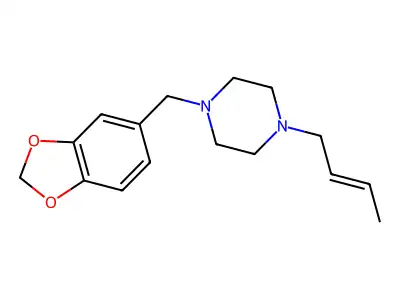 1-(2-Butenyl)-4-[(1,3-benzodioxol-5-yl)methyl]piperazine structure