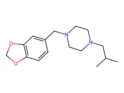 Piperazine, 1-isobutyl-4-(3,4-methylenedioxybenzyl)- structure