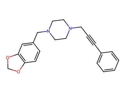 Piperazine, 1-(3,4-methylenedioxybenzyl)-4-(3-phenylprop-2-ynyl)- structure