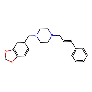 Piperazine, 1-(3,4-methylenedioxybenzyl)-4-(3-phenylallyl)-, (E)- structure