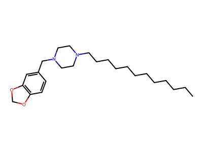 Piperazine, 1-dodecyl-4-(3,4-methylenedioxybenzyl)- structure