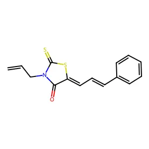 (E)-3-allyl-5-((E)-3-phenylallylidene)-2-thioxothiazolidin-4-one structure