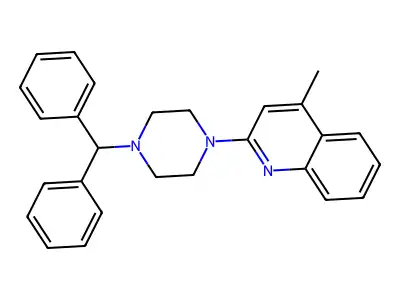 2-(4-Benzhydrylpiperazin-1-yl)-4-methylquinoline structure